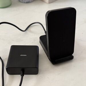 Ubiolabs Black Wireless Charging Stand for Cell Phone & AirPods